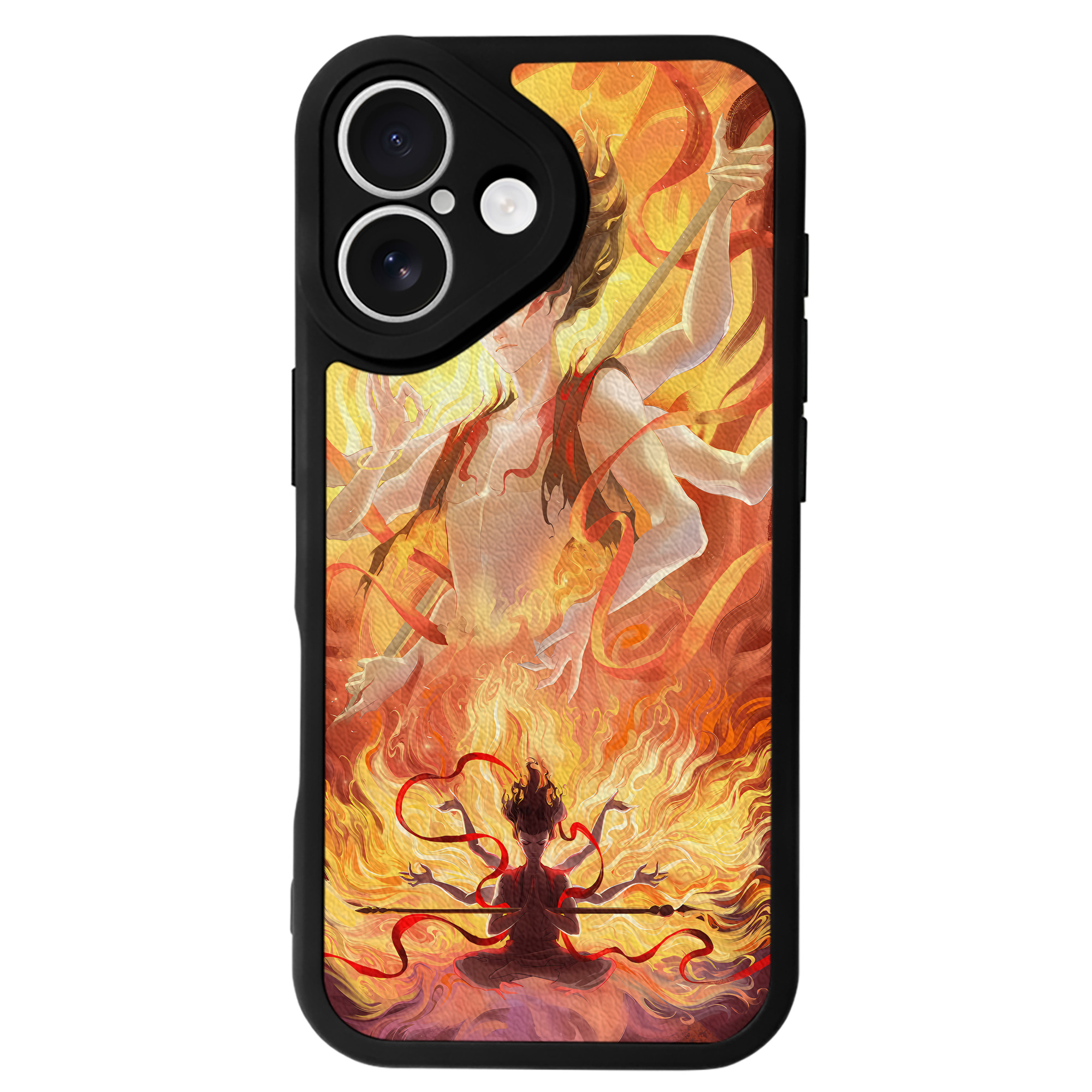 （画像用） Ne Zha 2 ナタ 魔童の大暴れ 【iPhone 16シリーズ対応】シリコンスマホケース（レザー調） 材質：シリコン